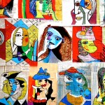 Mixed media portraits by Picasso