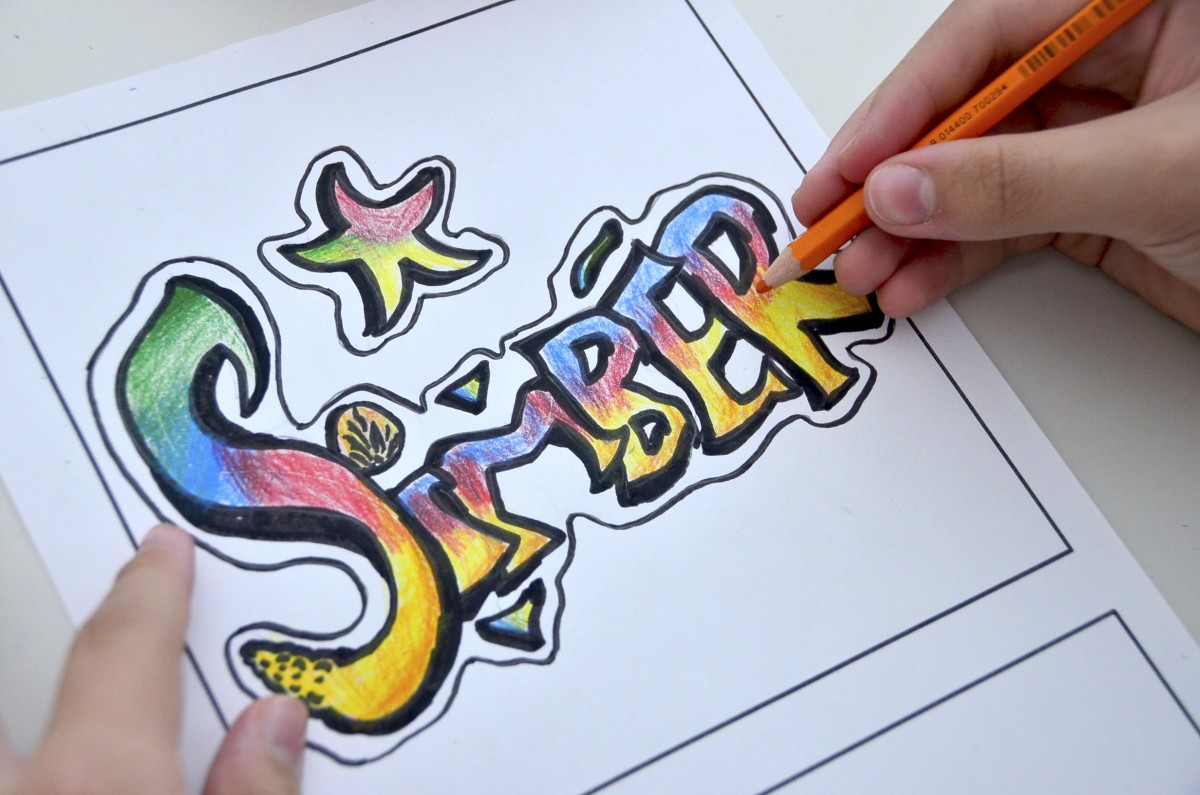 graffiti name art lesson