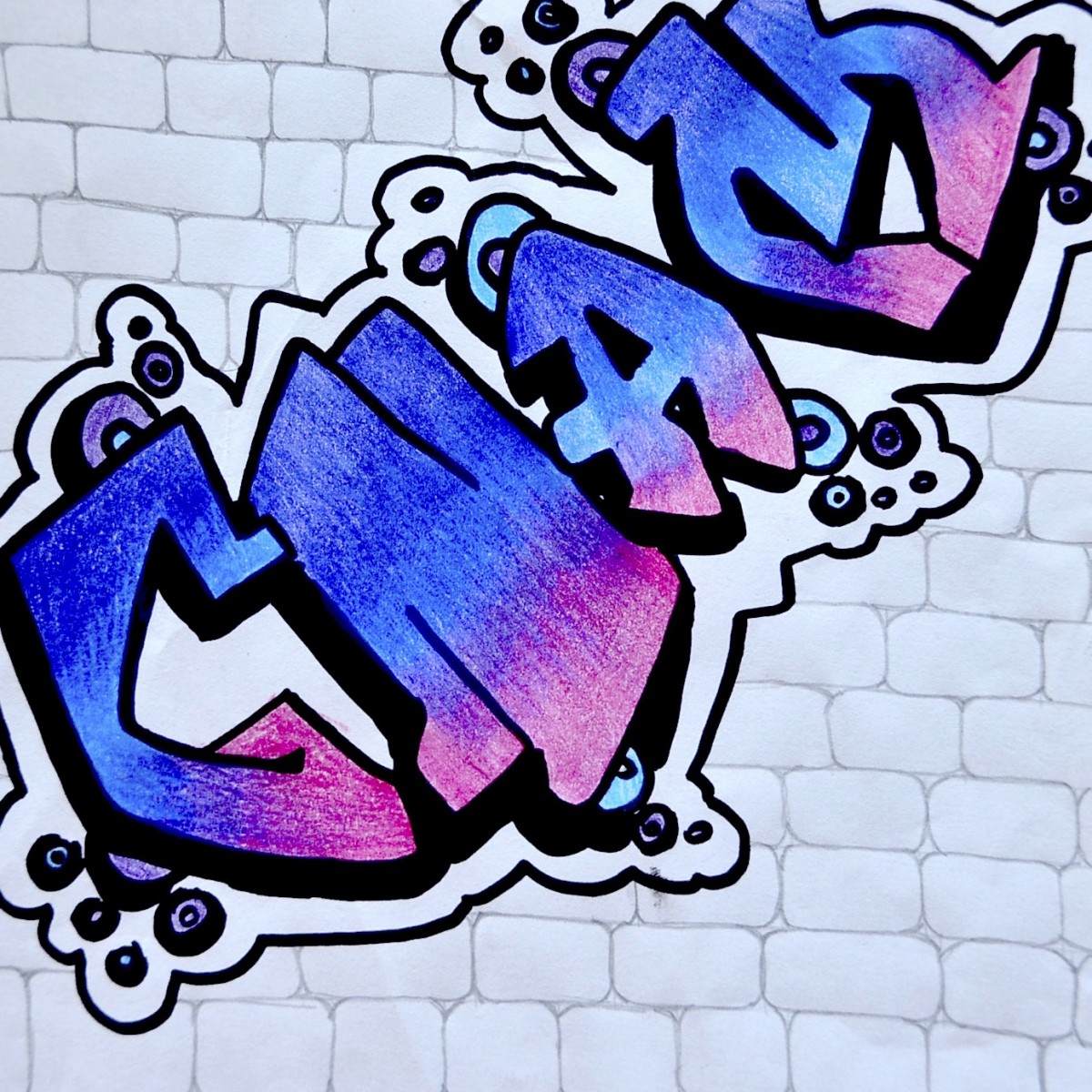 How to draw ART in a graffiti style