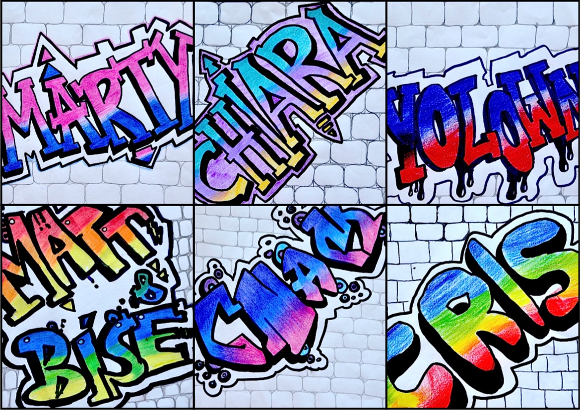 Name In Graffiti Style Arte A Scuola