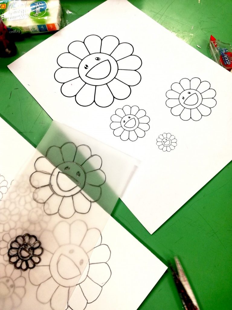 Takashi Murakami Flower activity- Art - step by step drawing