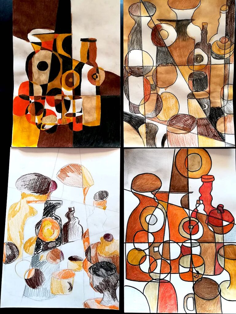 Cubist Drawing with video tutorial Arte a Scuola