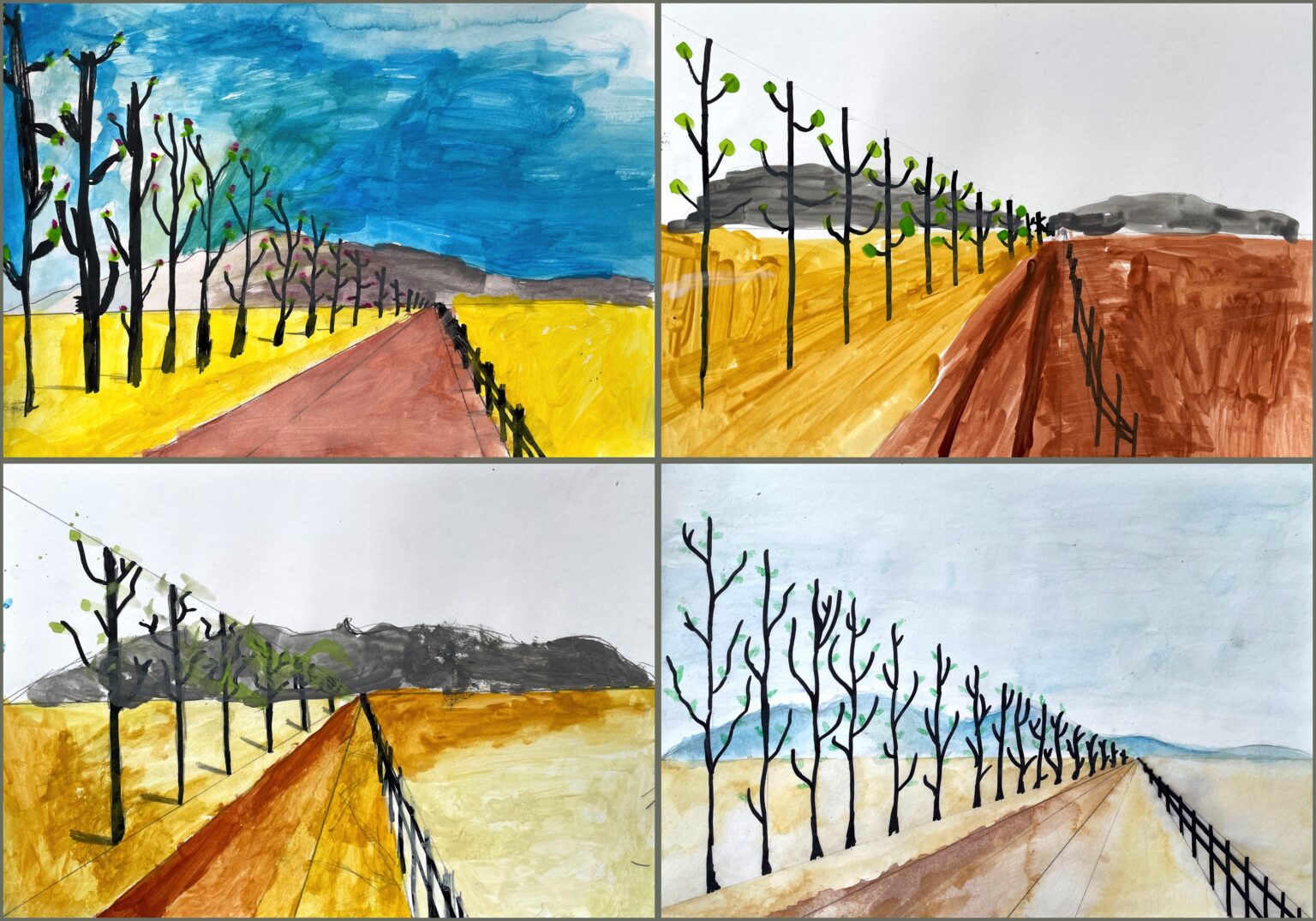 Paesaggio Primaverile in Prospettiva Centrale – Arte a Scuola
