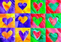 Hearts in complementary colors – Arte a Scuola