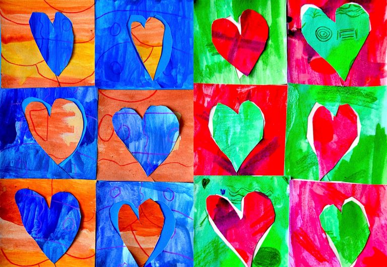 Hearts In Complementary Colors – Arte A Scuola