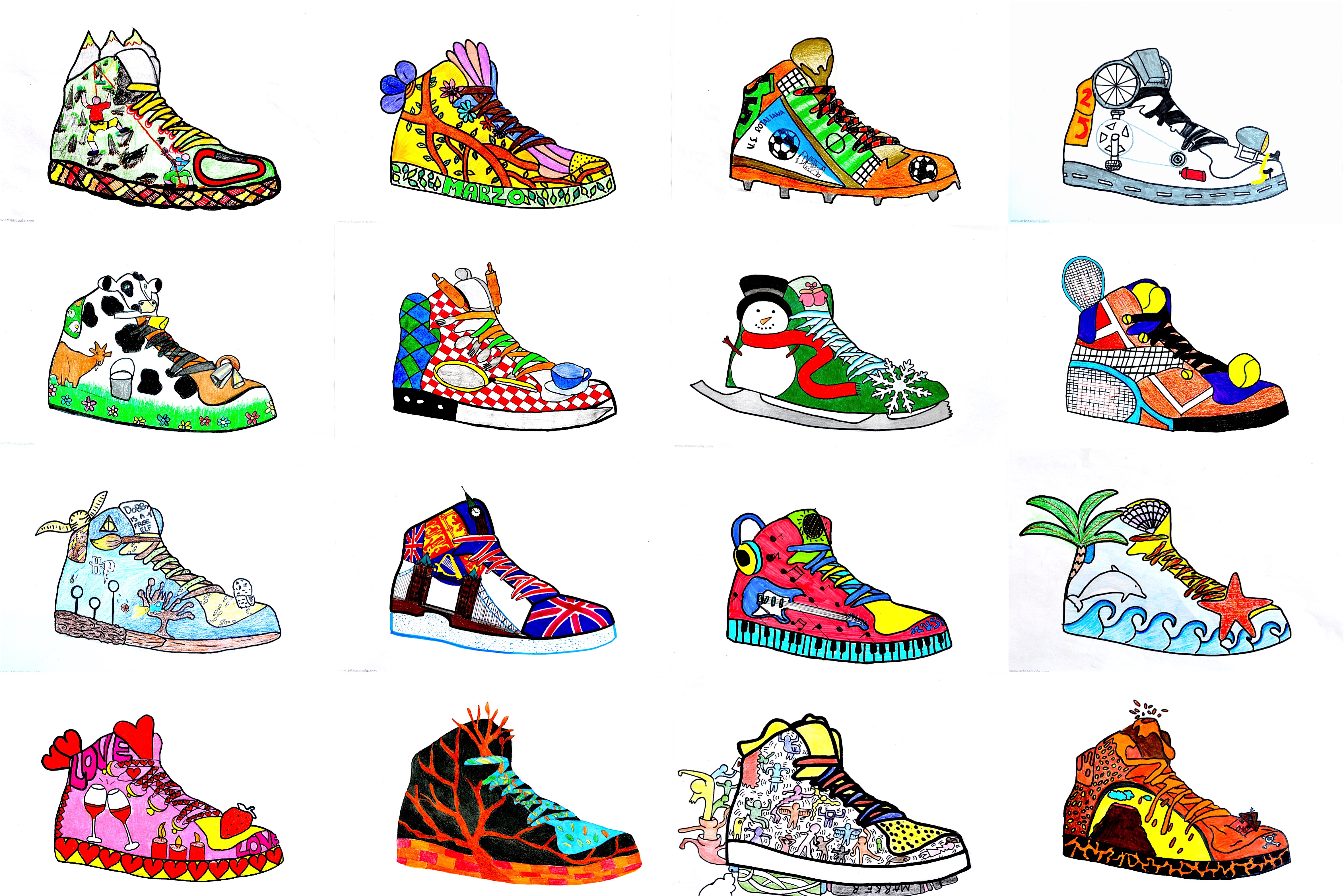 shoe art designs