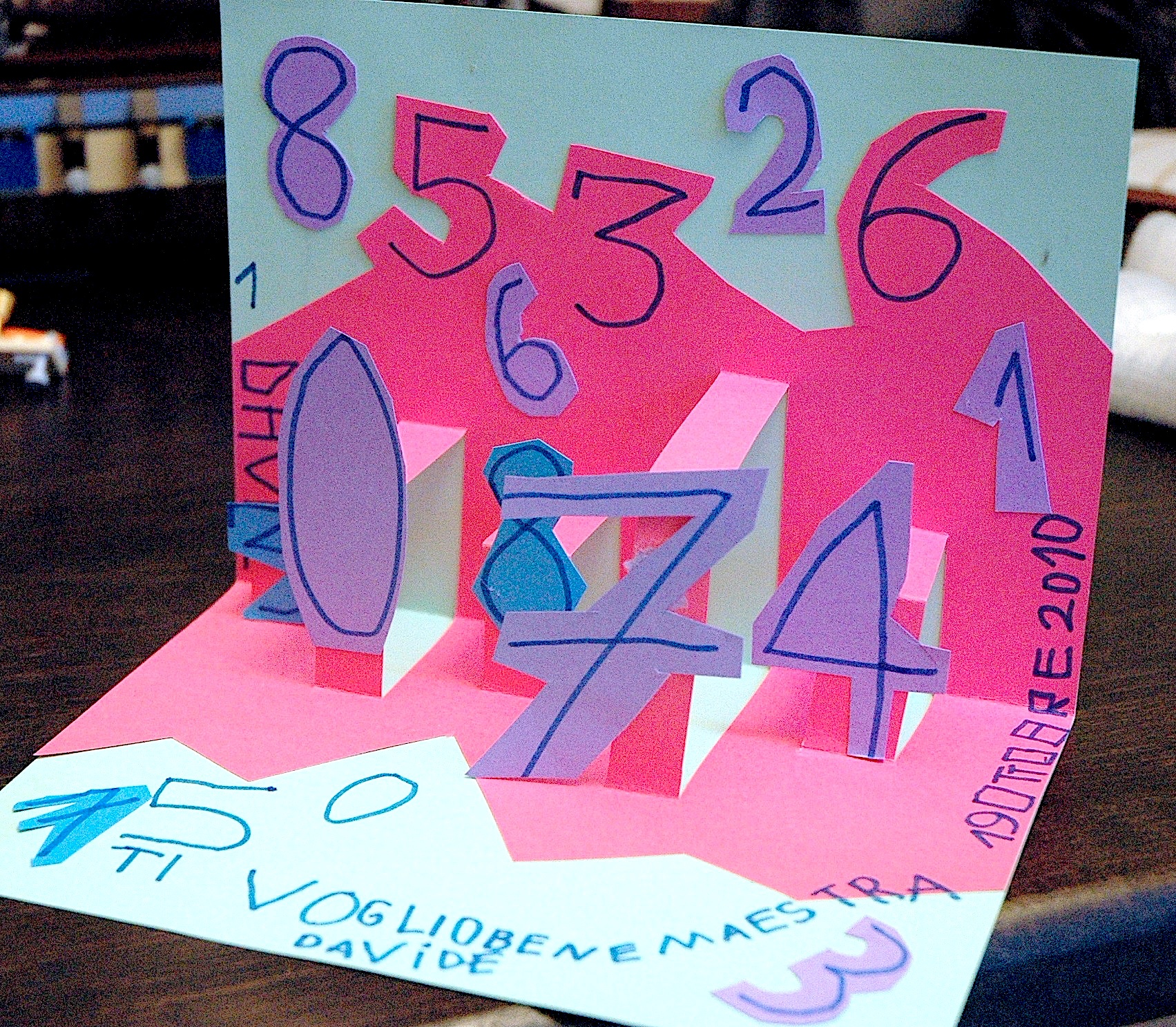 Pop Up Card Template Arte A Scuola